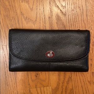 Authentic Coach Leather Checkbook Wallet